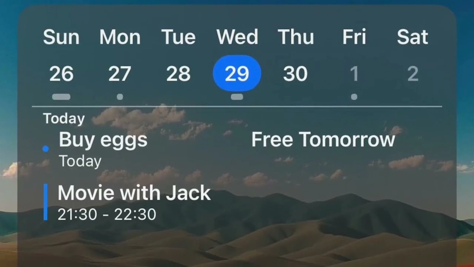 ScheduleScreen screenshot 1 (video preview)