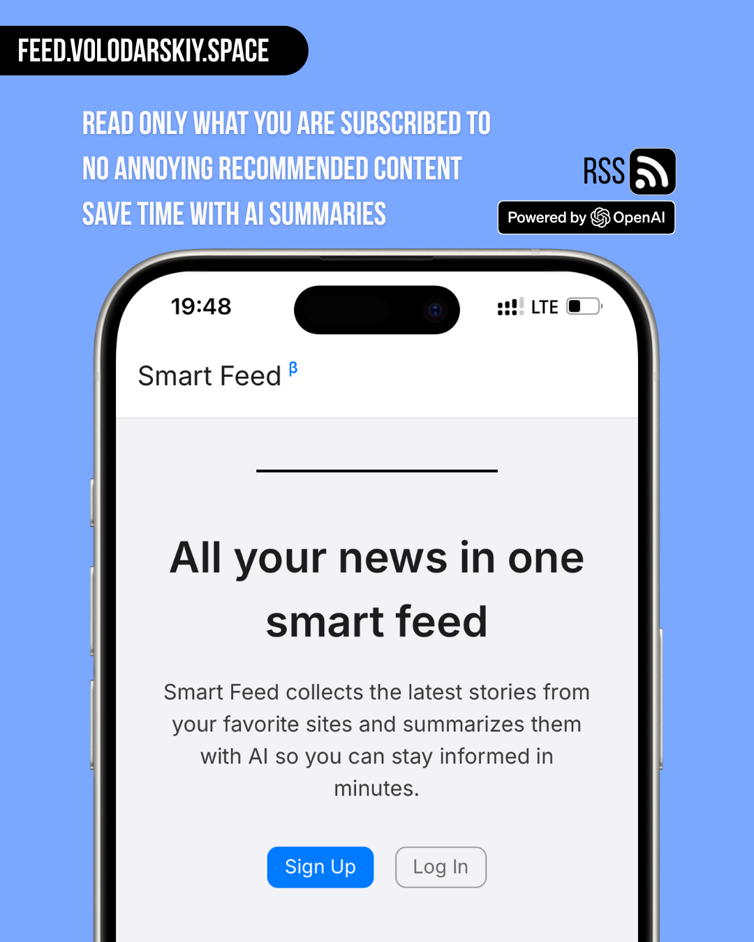 Feed intelligente - Avvia app Web media 1