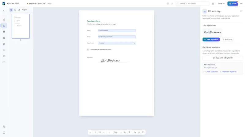 Aurora PDF screenshot 3