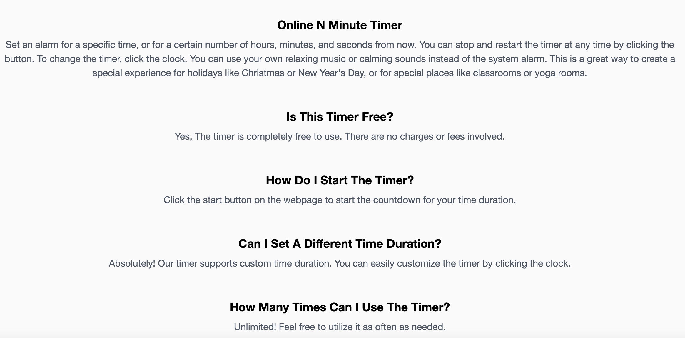 N Minute Timer gallery image