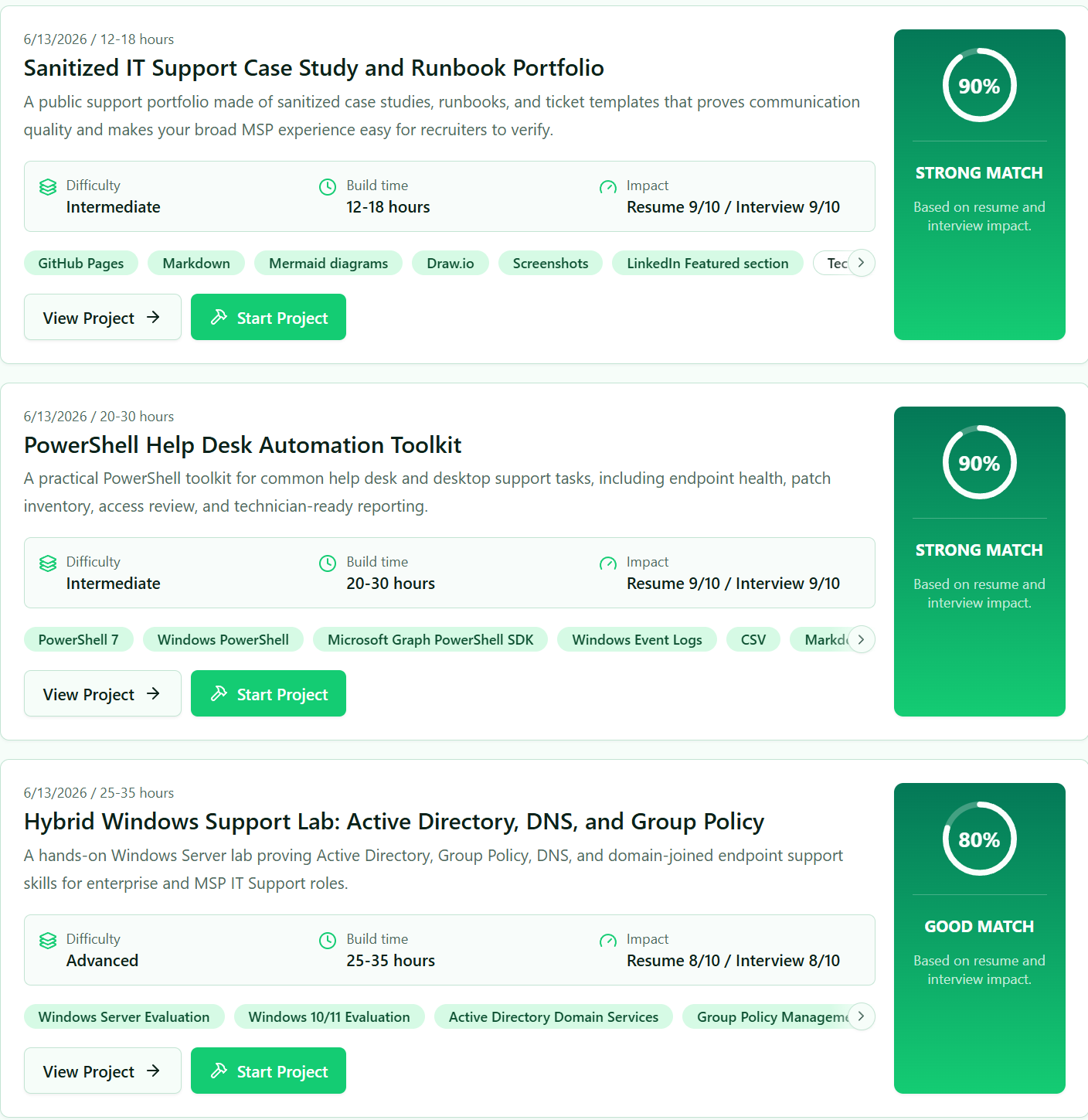 Projects2Jobs AI gallery image