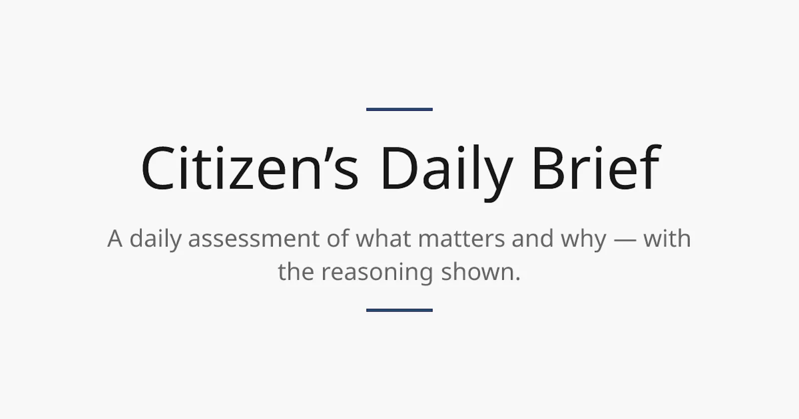 Citizen's Daily Brief screenshot 2