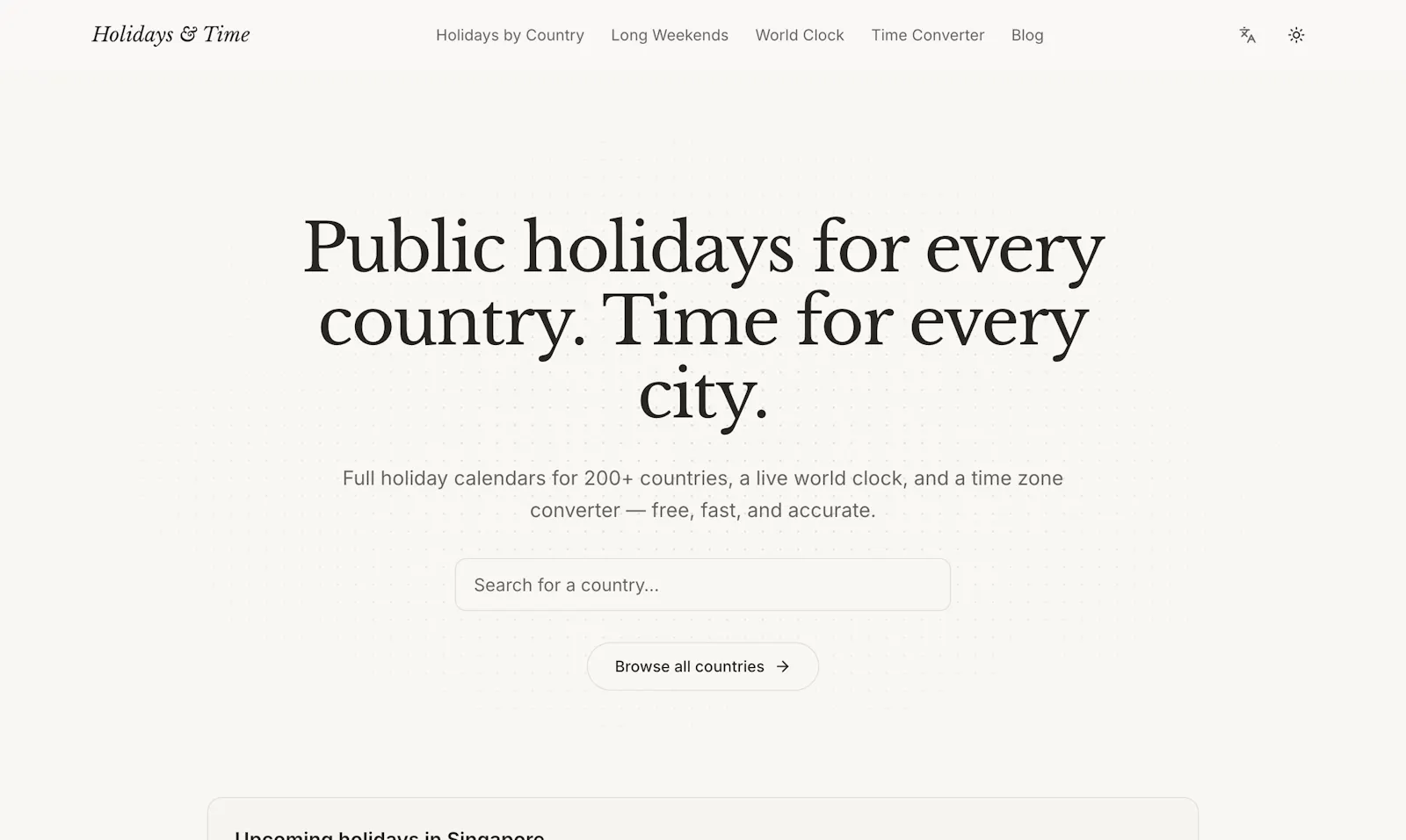 Holidays & Time screenshot 1