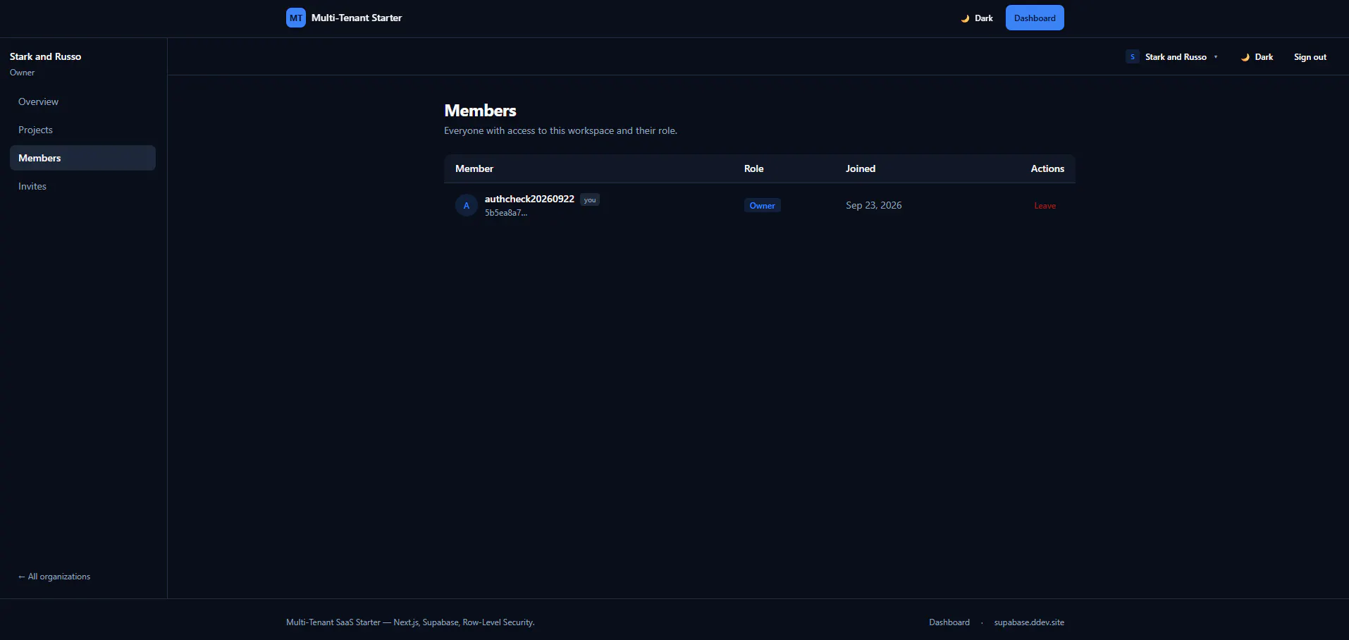  Supabase Multi-Tenant SaaS Next.js  gallery image