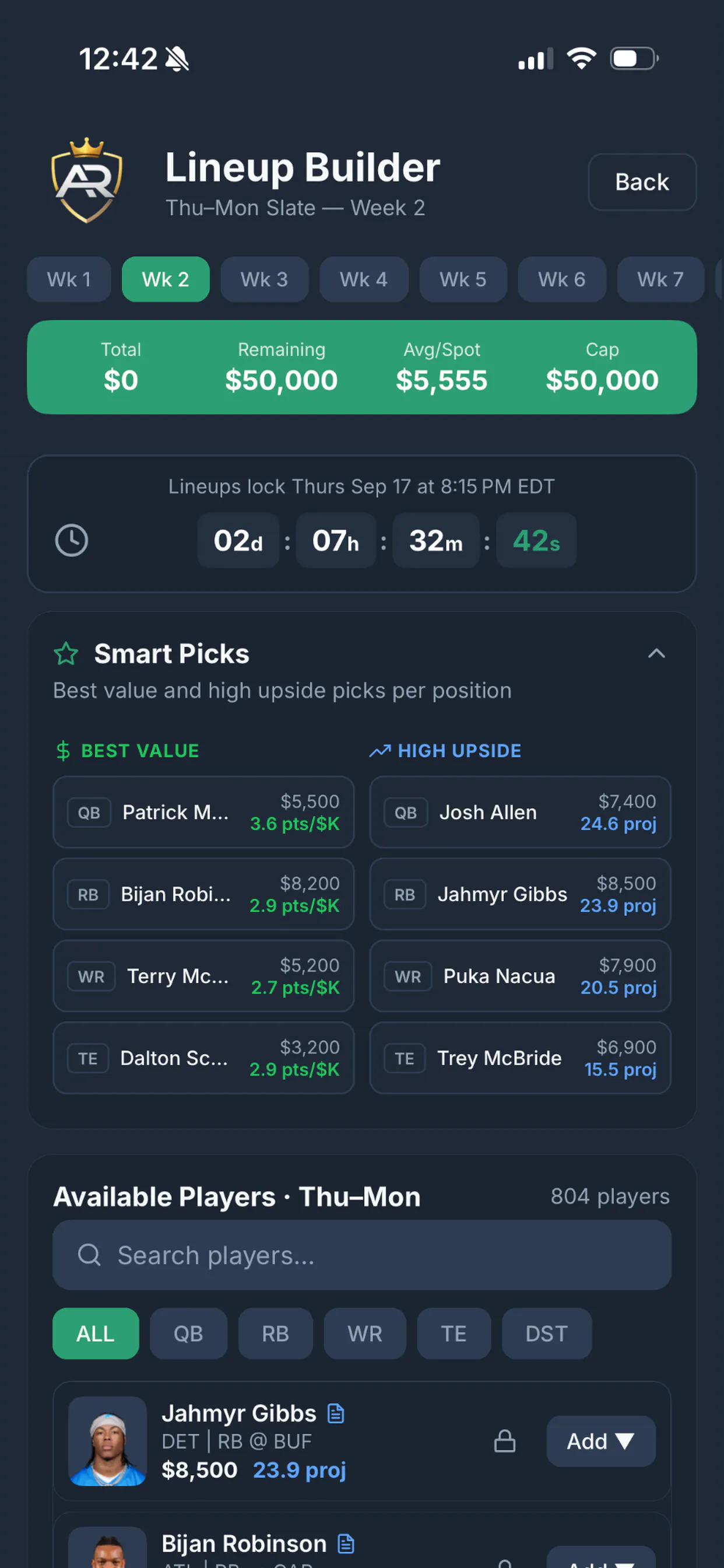 ArchRivals Fantasy Football App gallery image
