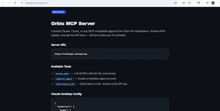 Orbis API Marketplace gallery image