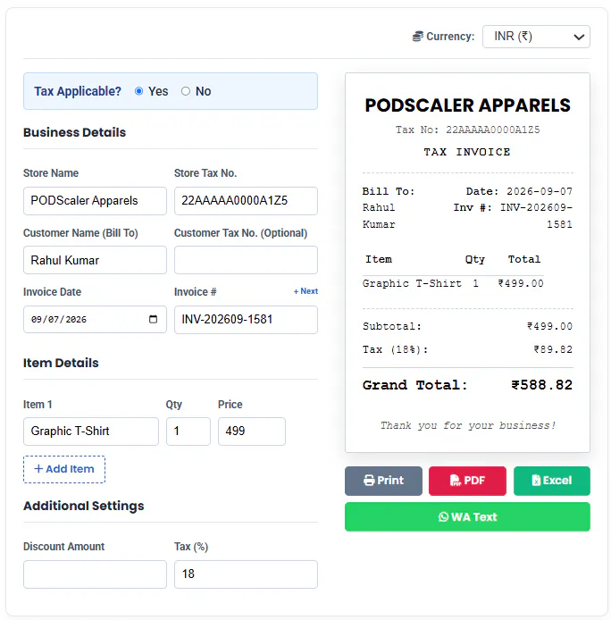 Receipt and Invoice Generator gallery image