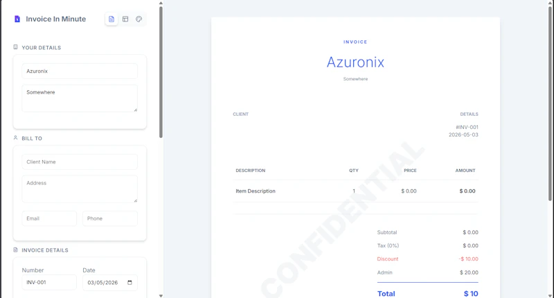 Invoice In Minute screenshot 1