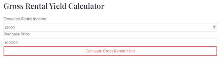 Rental Gross Yield Calculator gallery image