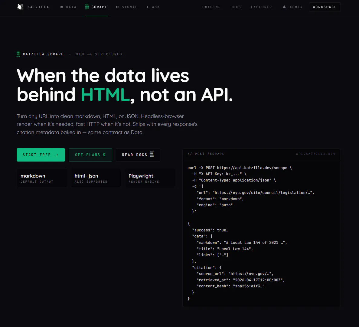 Katzilla Katzilla: Easy goverment data access for citizens, optimized for AI ...