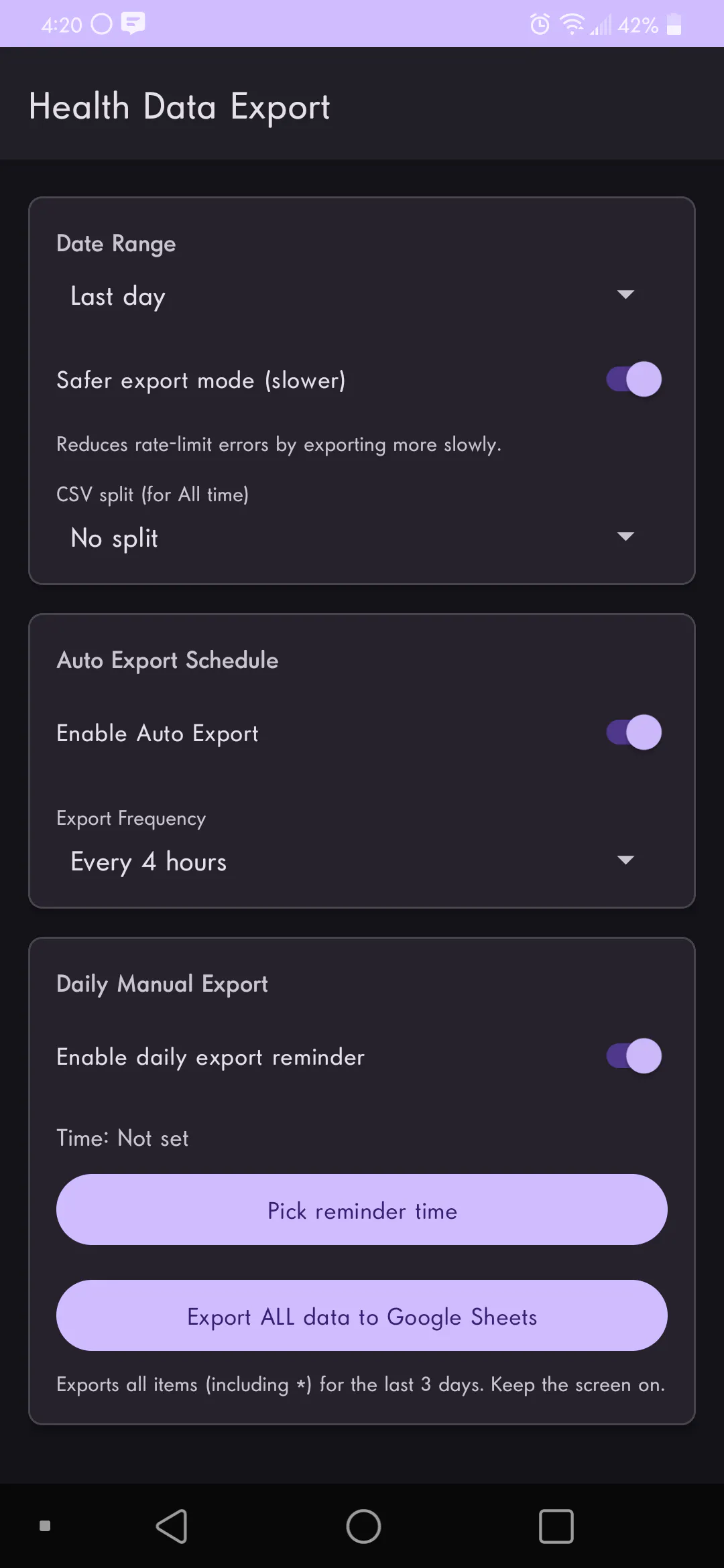 Health Data Export gallery image