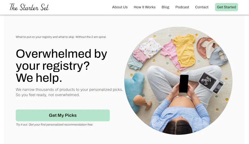 The Starter Set | AI Baby Registry Help screenshot 2