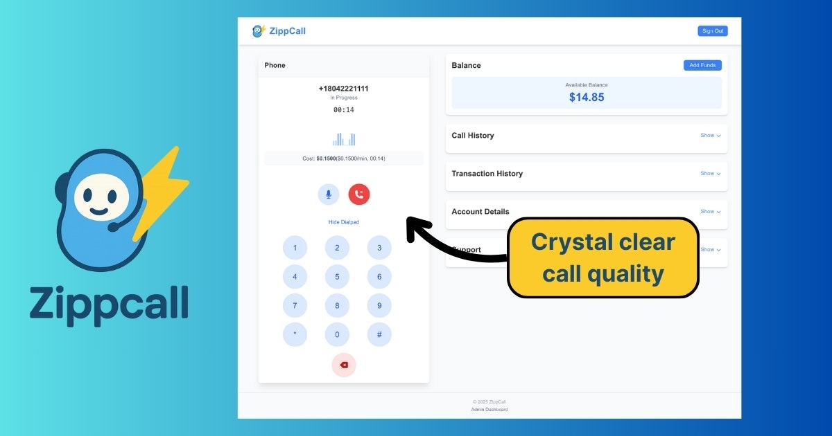 وسائط Zippcall - مكالمات دولية رخيصة في مستعرض الويب الخاص بك 4