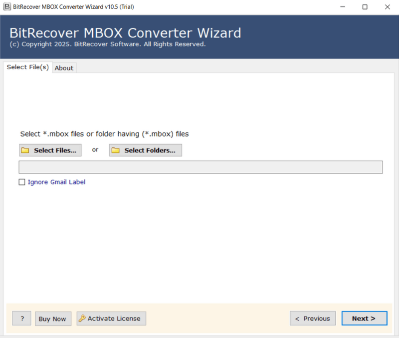 BitRecover MBOX to PST Converter  - Main product screenshot demonstrating key features and user interface