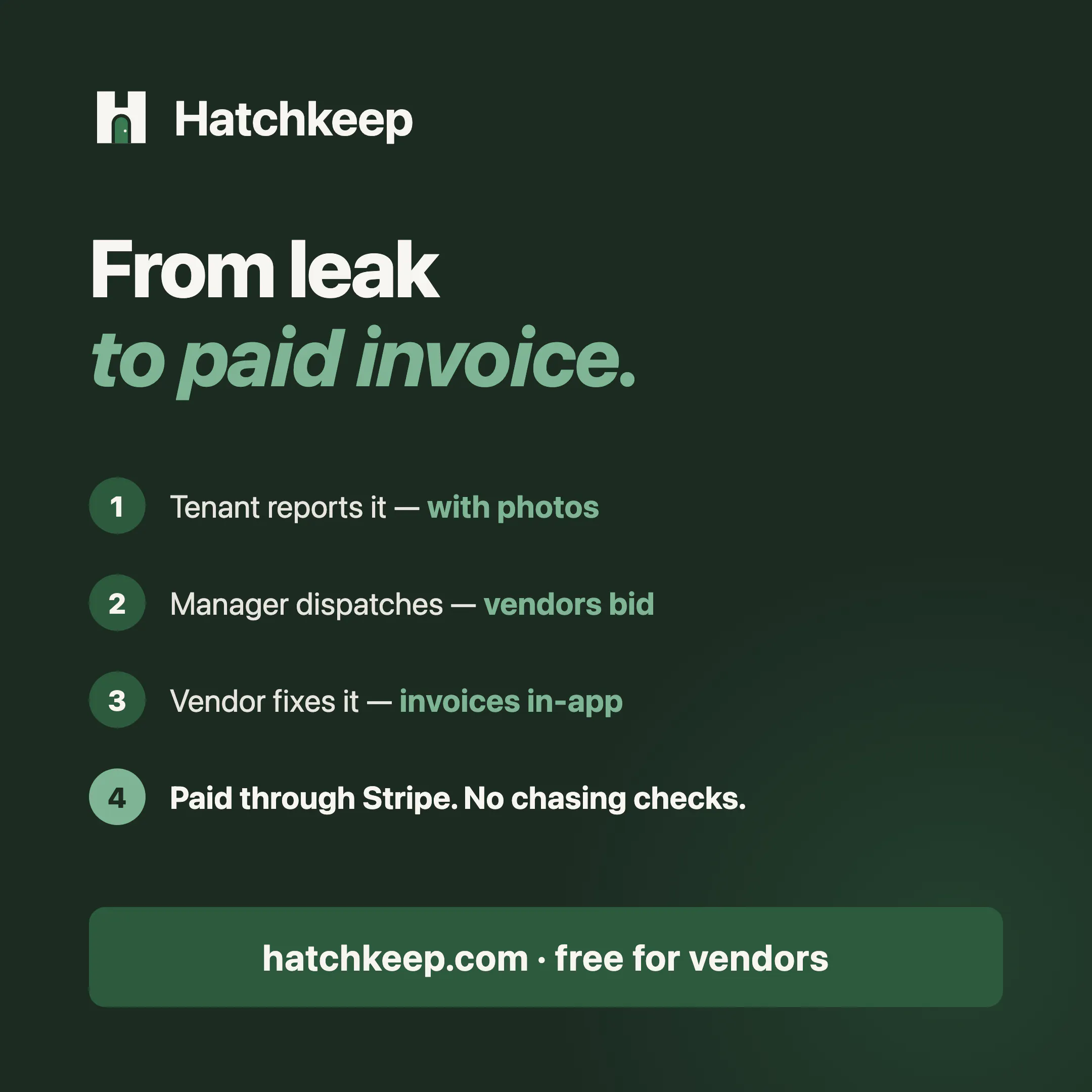 Hatchkeep — Free Property Management  gallery image