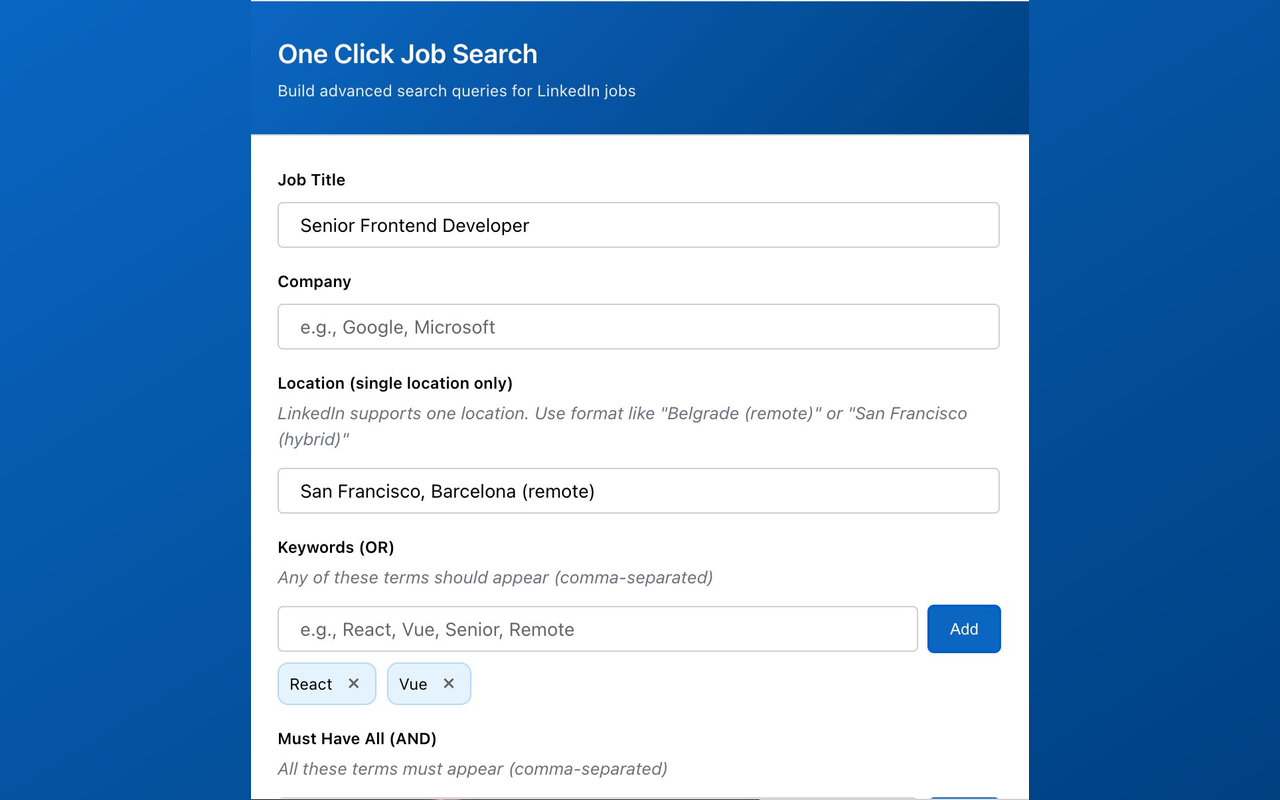 One Click Job Search gallery image