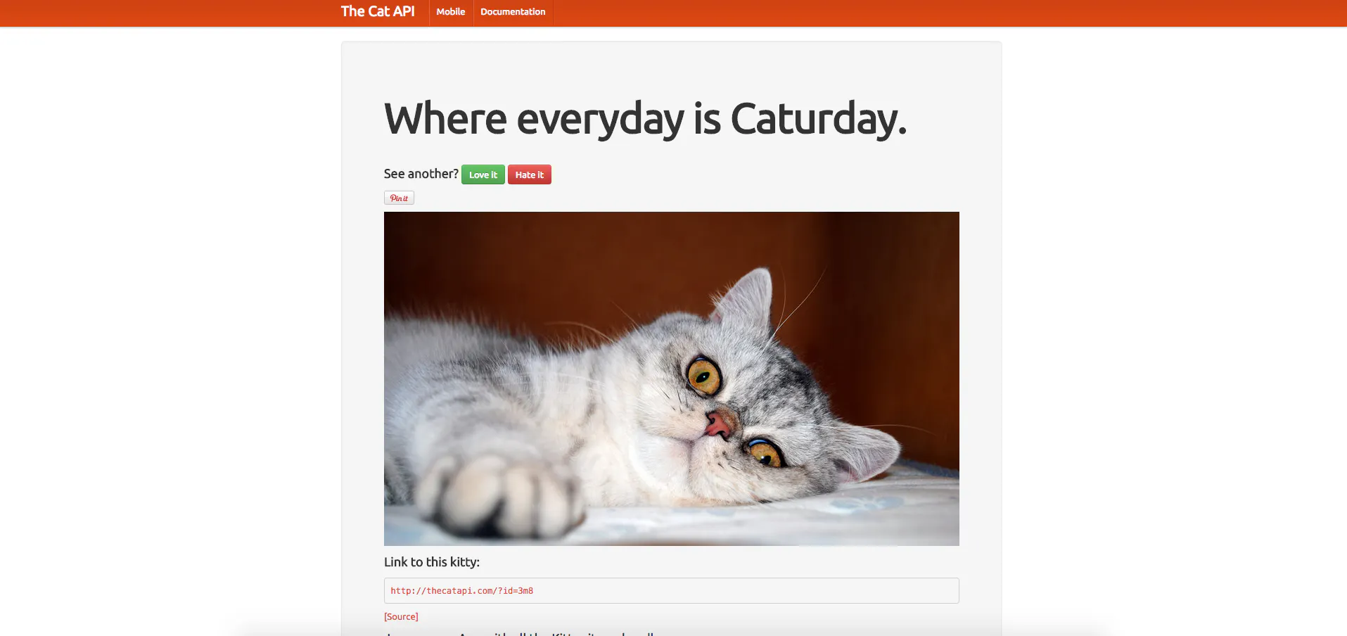 The cat API