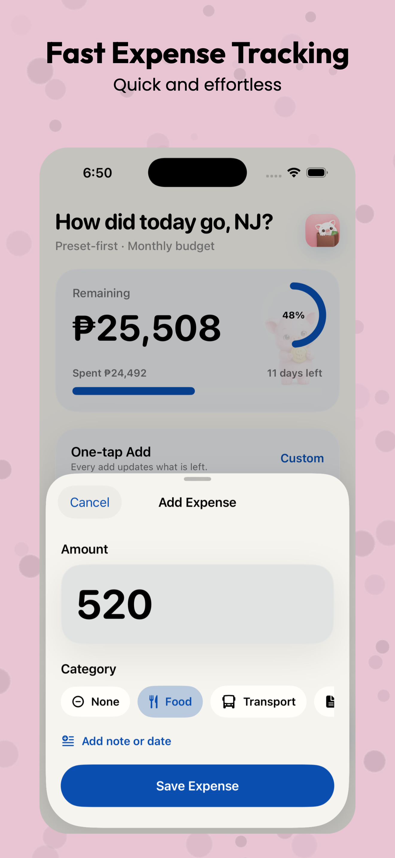 Boink - track spending in 2 taps gallery image