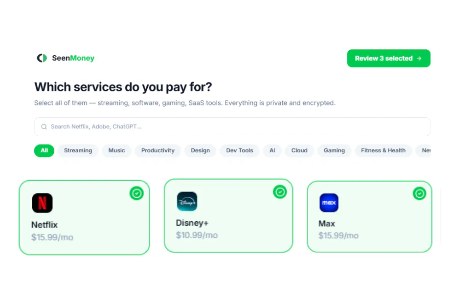 SeenMoney product banner