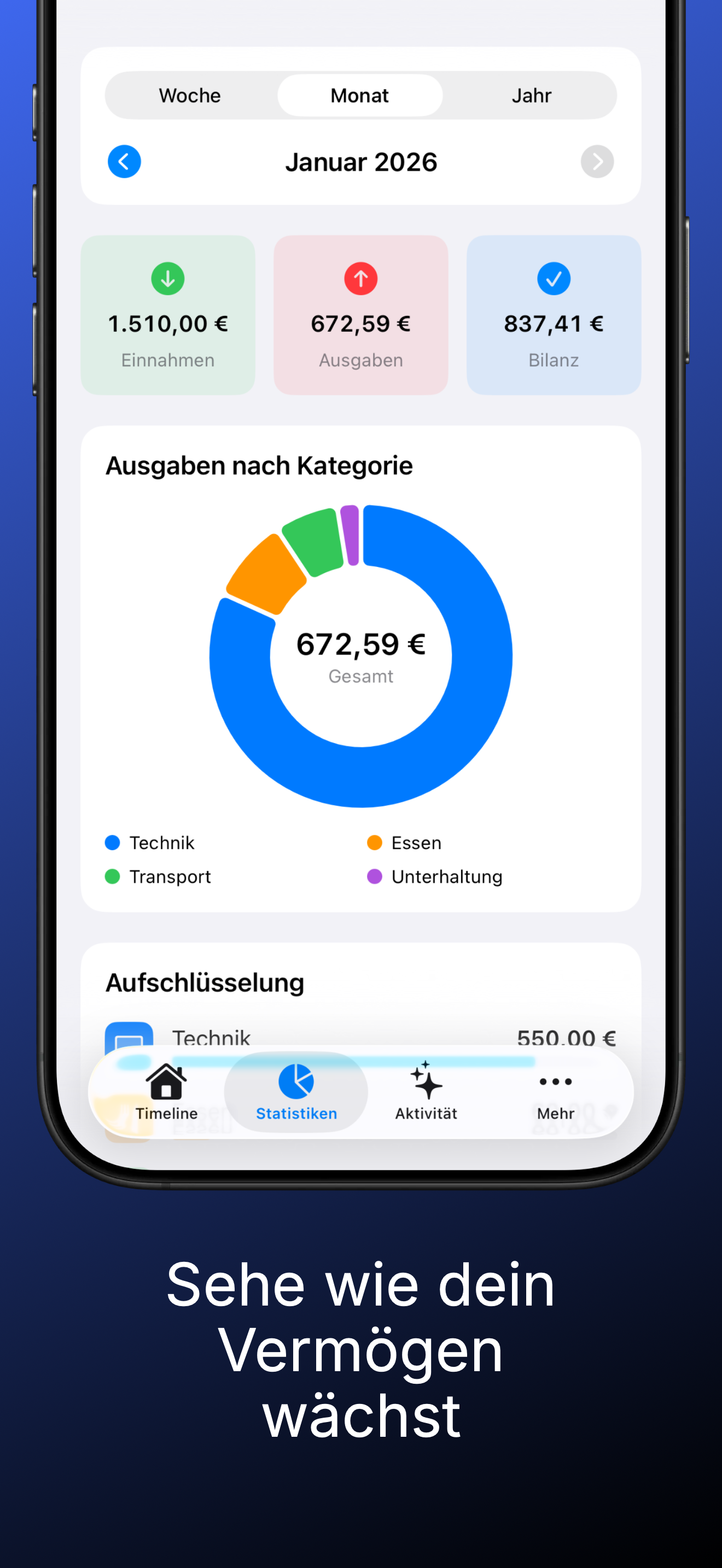 Geldtracker – Deine Finanzen - Screenshot 3 showing product features and functionality