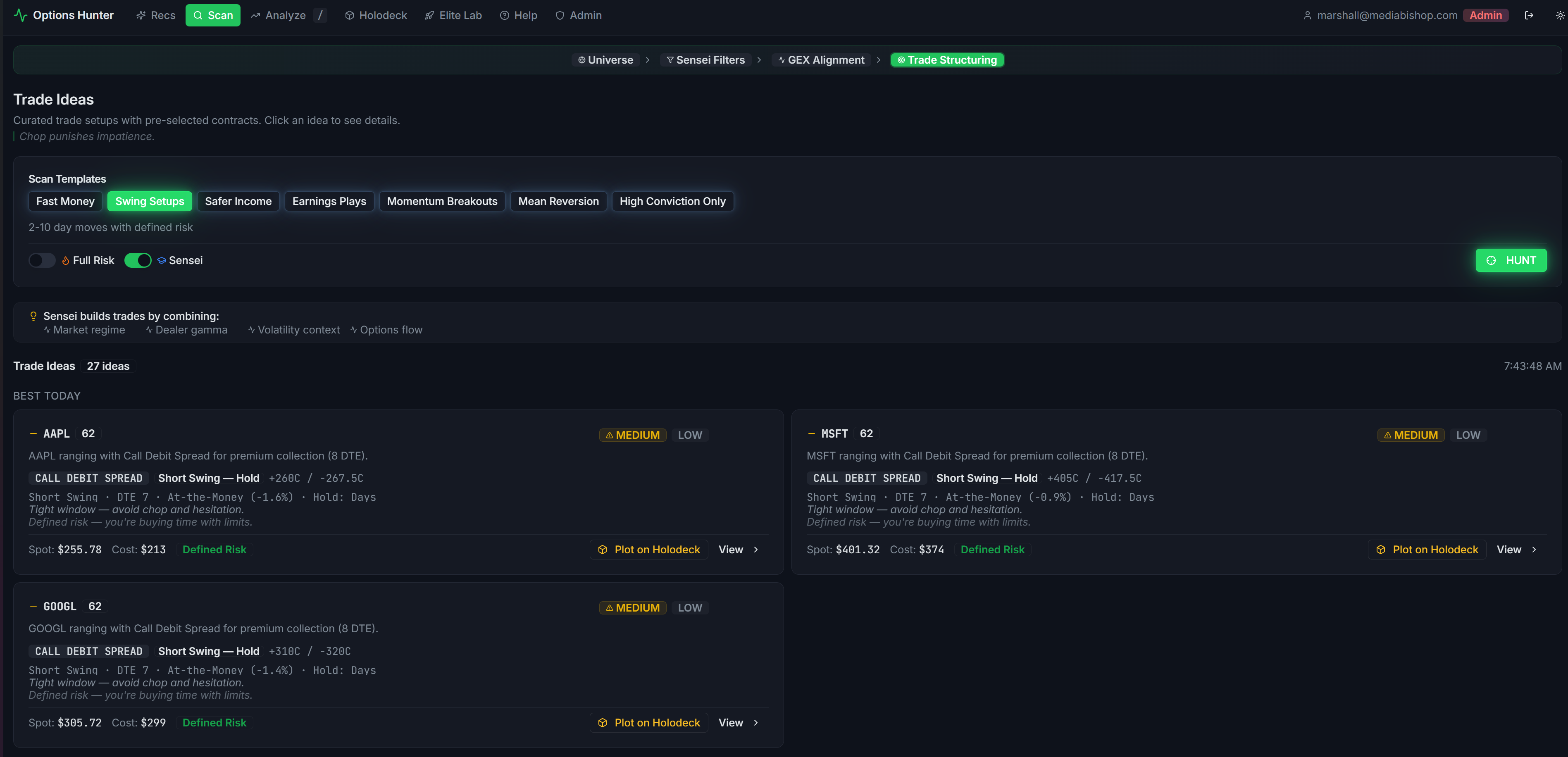 Sensei / GEX / Charts / Options Picks gallery image