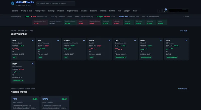 MatterOfStocks screenshot 2