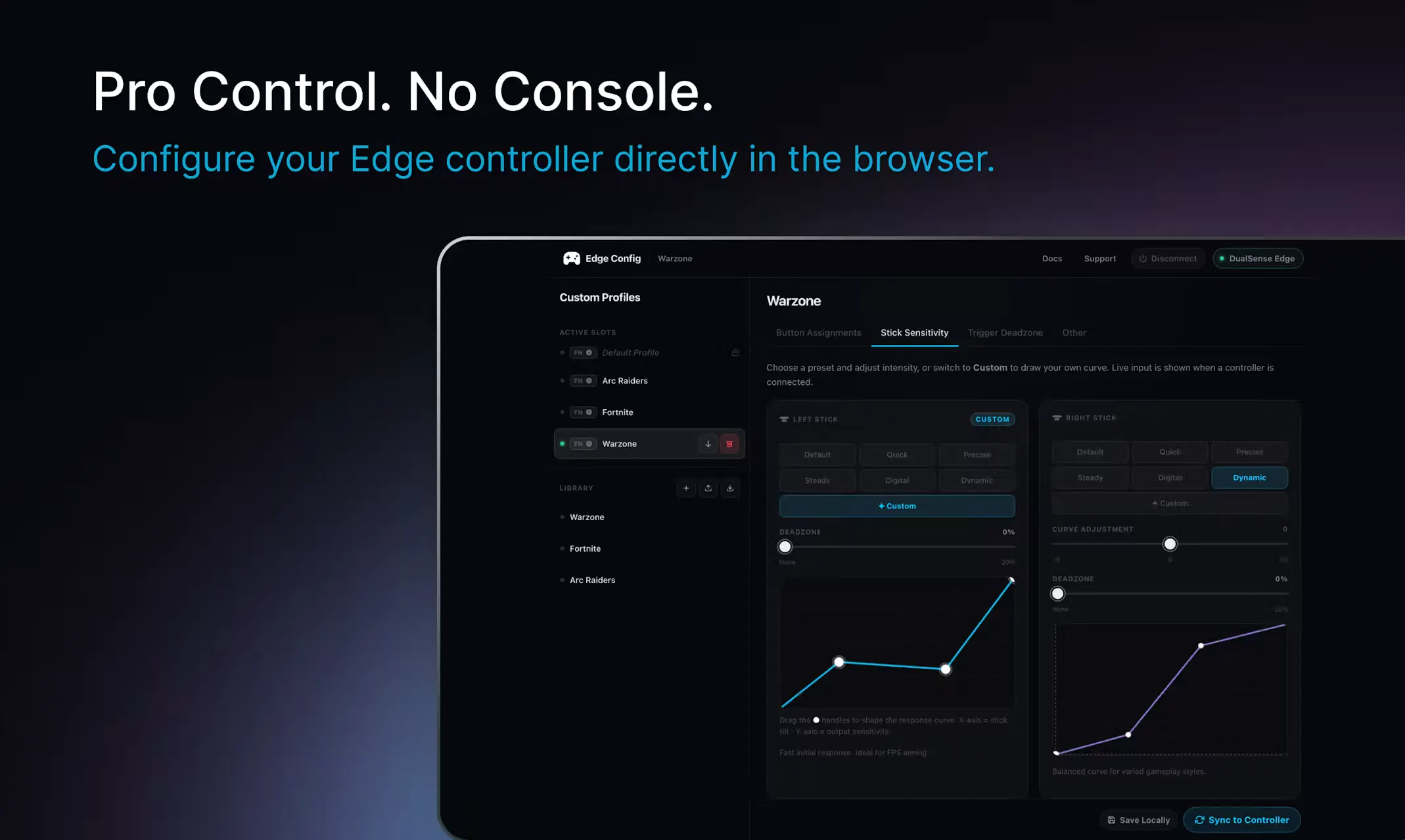 Edge Config screenshot 2