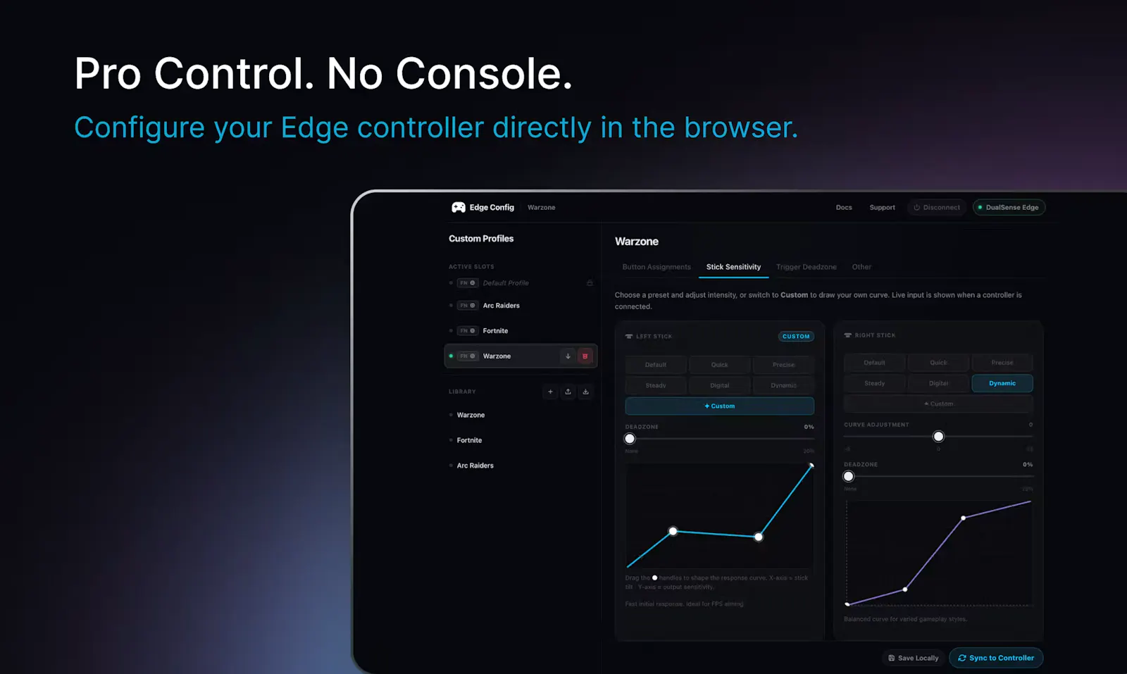 Edge Config screenshot 2