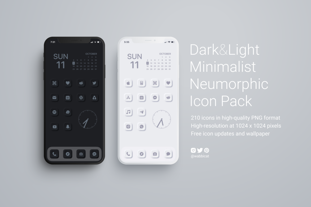 Dark and Light Neumorphic Icon Pack gallery image