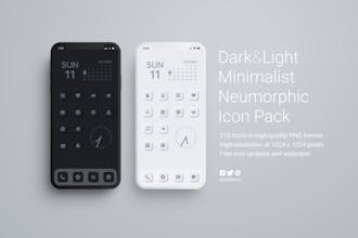 Dark and Light Neumorphic Icon Pack gallery image