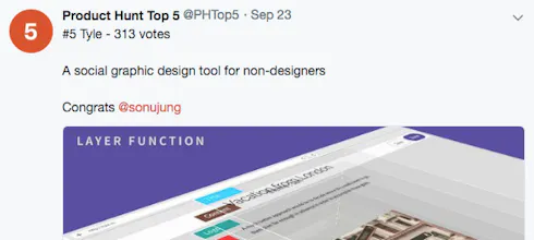 Product Hunt Top 5 Twitter Bot gallery image