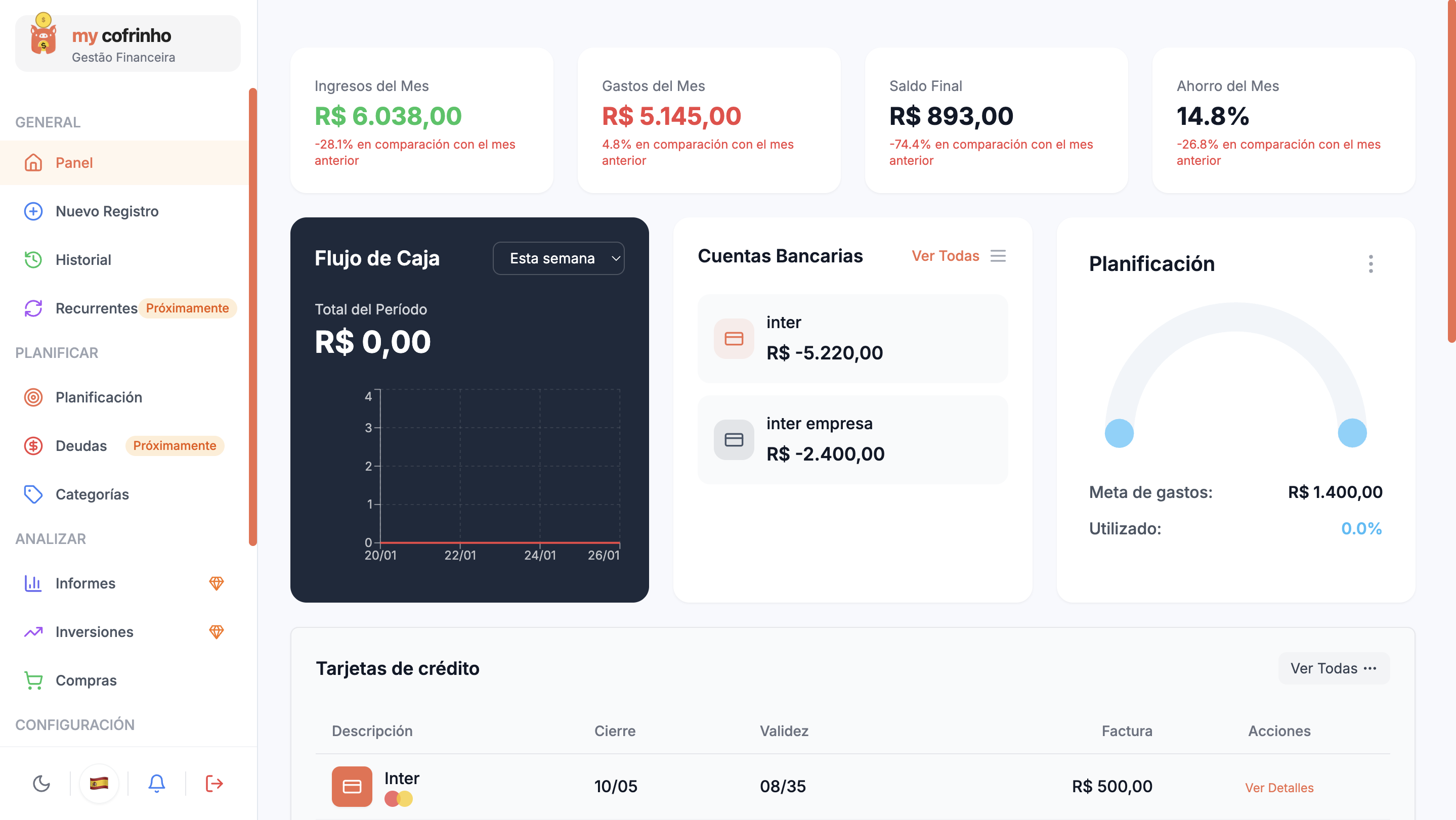 My Cofrinho - Screenshot 4 showing product features and functionality