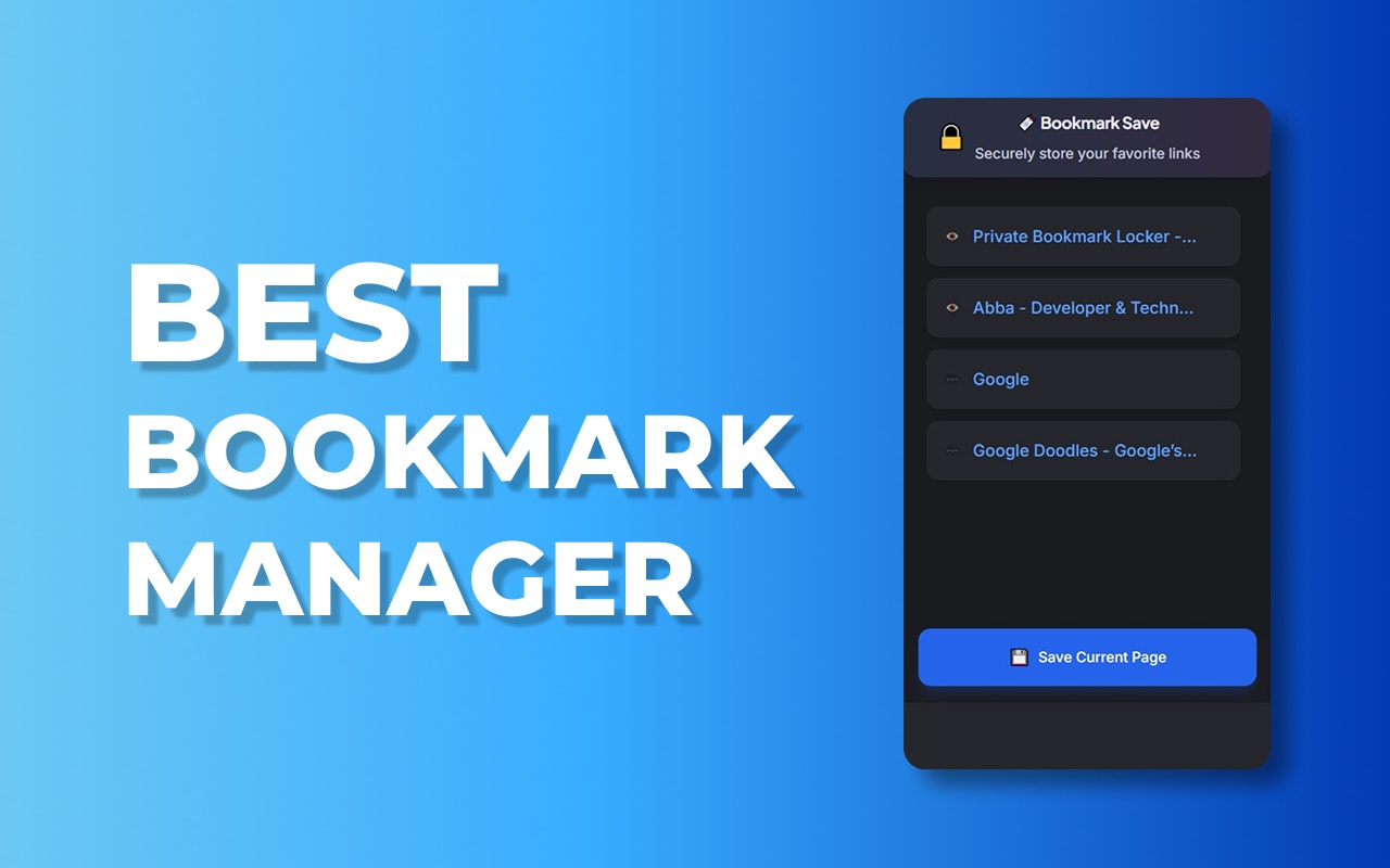Özel Bookmark Locker [Beta] - Grognito'da bile özel olarak yer işaretlerini kaydet medya 1