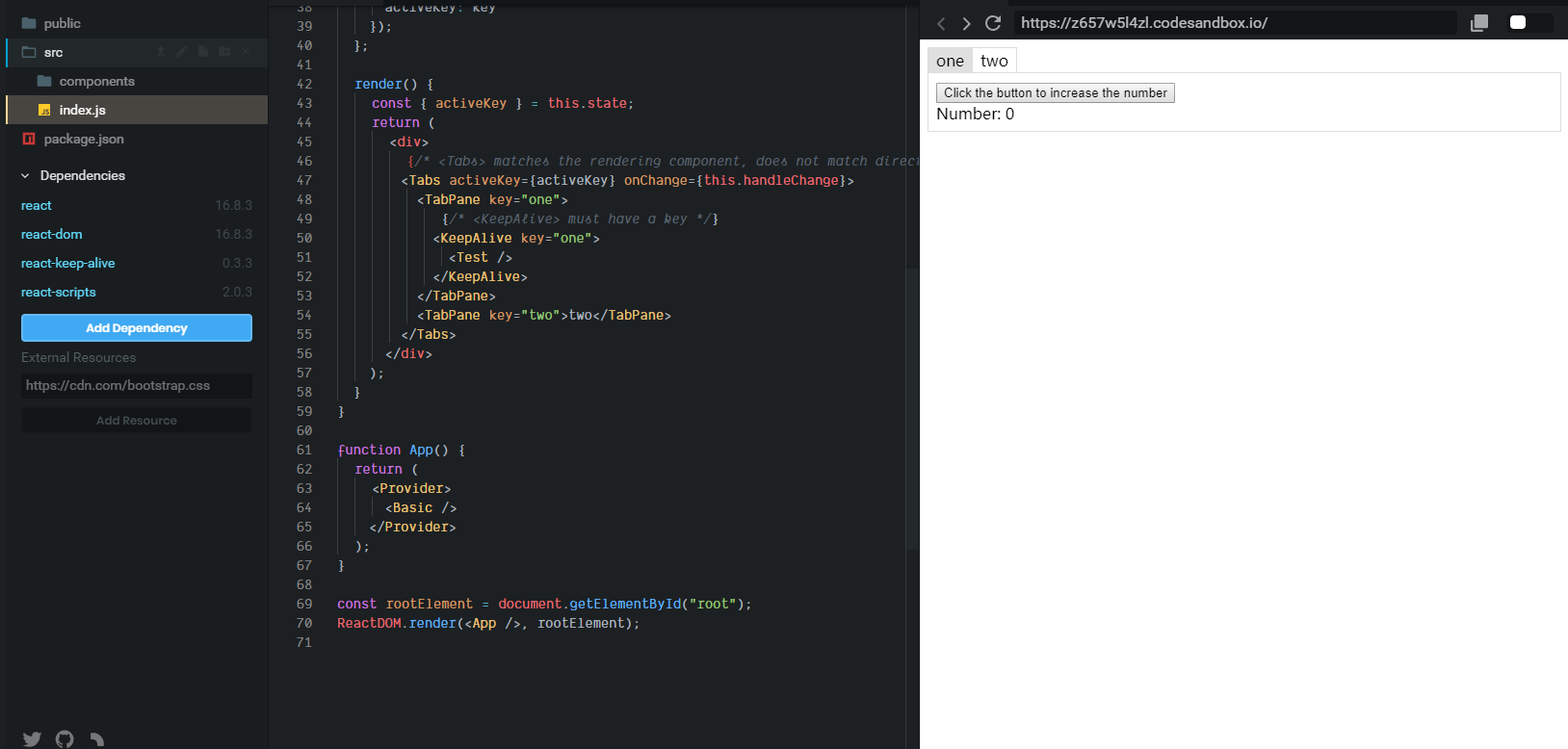 Using Vue's <keep-alive> in React gallery image