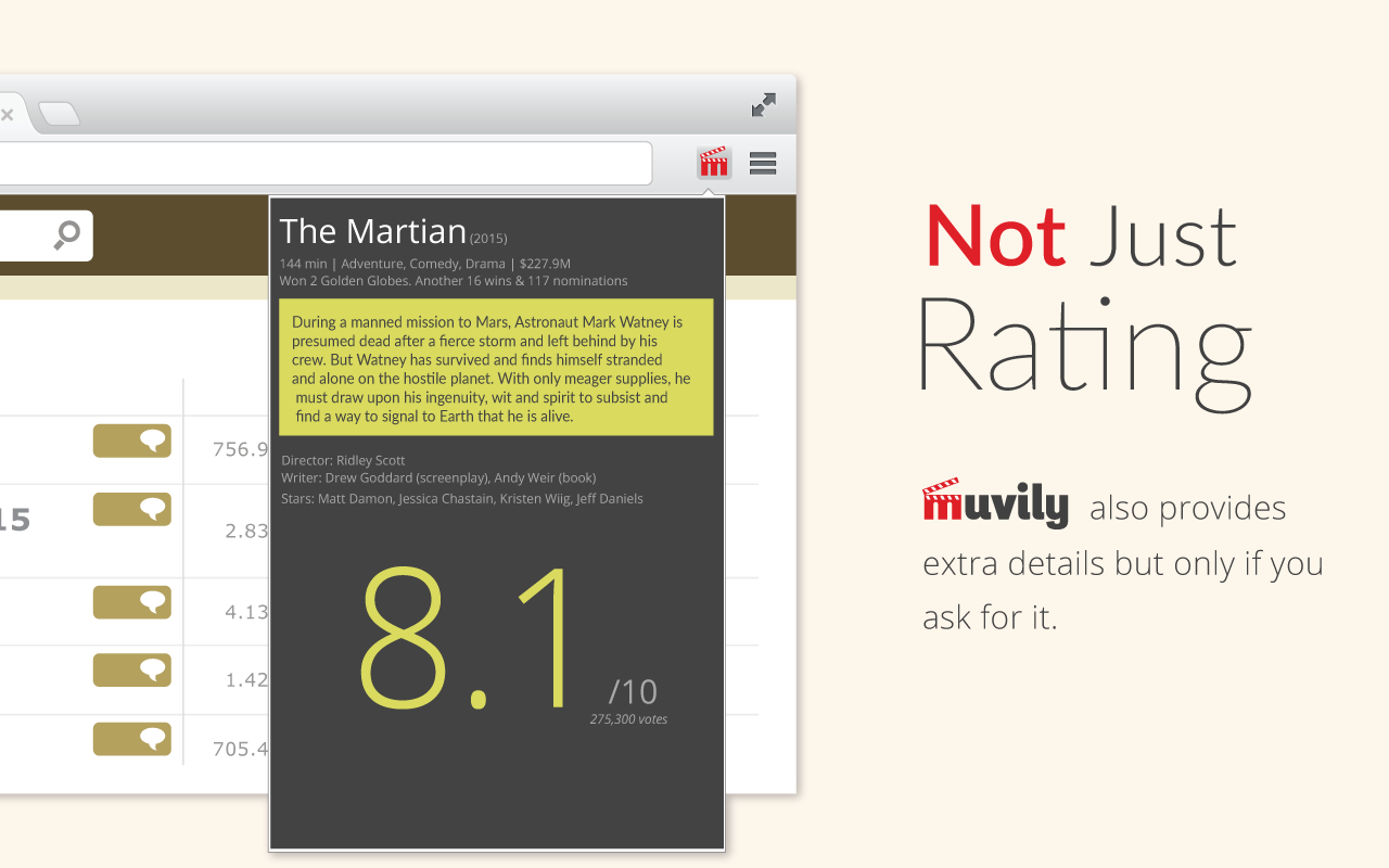 Muvily Chrome Extension gallery image