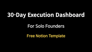 Solo Founder's 30Day Execution Dashboard gallery image