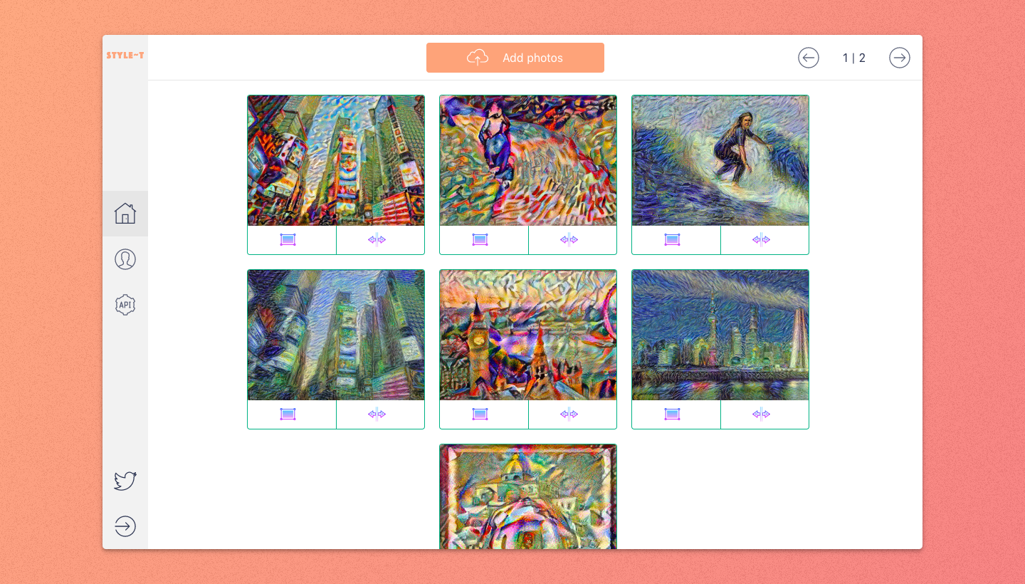 Artistic Style Transfer online gallery image