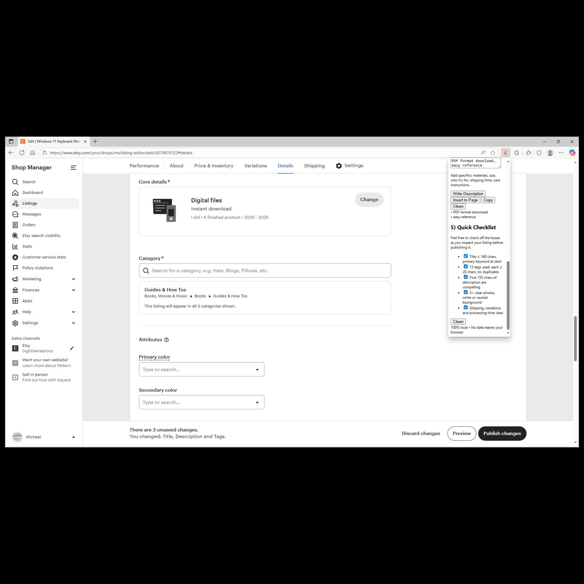 Média Extension de chrome Etsy SEO Helper - Générez instantanément des titres, étiquettes et descriptions parfaits Etsy 9