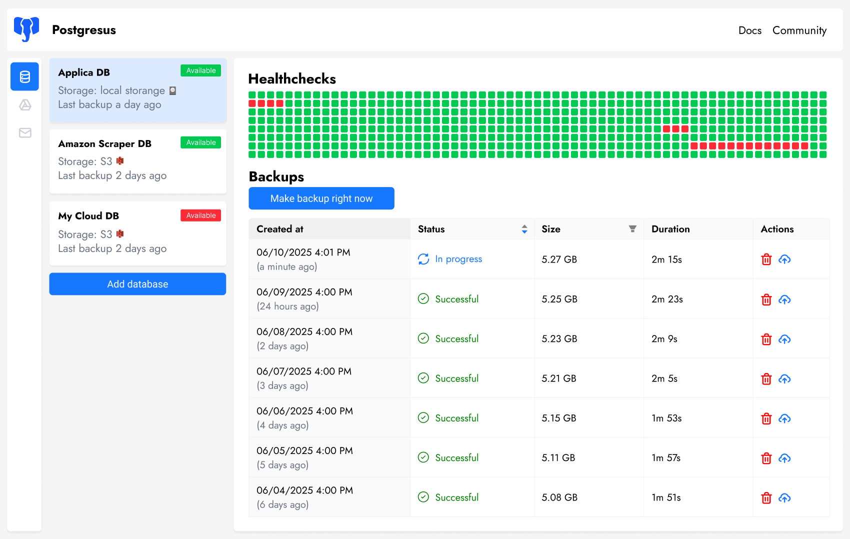 Postgresus - Screenshot 2 showing product features and functionality