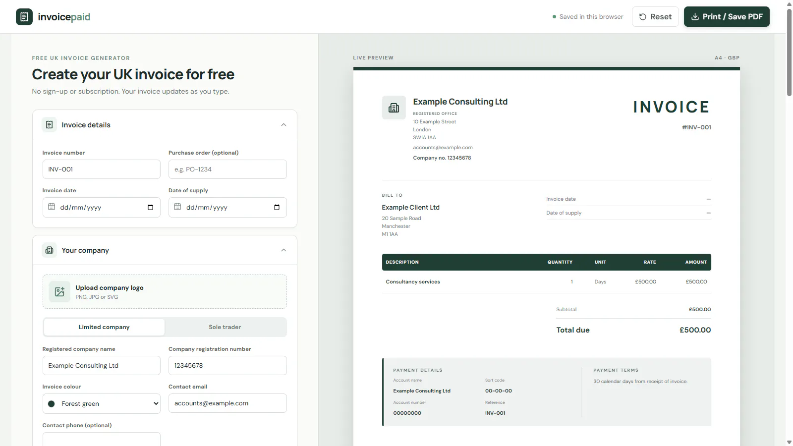 InvoicePaid screenshot 1