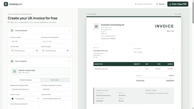 InvoicePaid screenshot 1