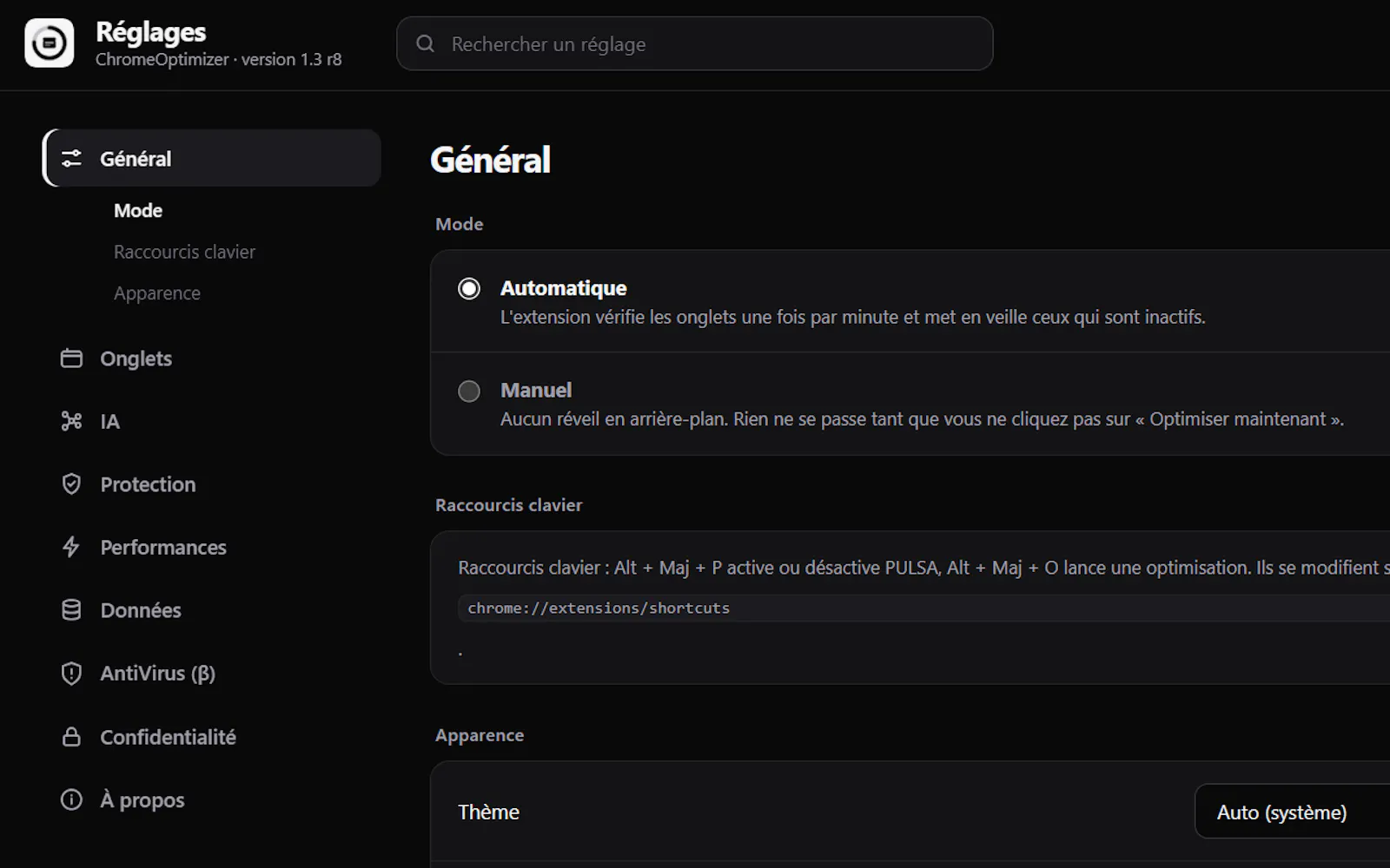ChromeOptimizer screenshot 2
