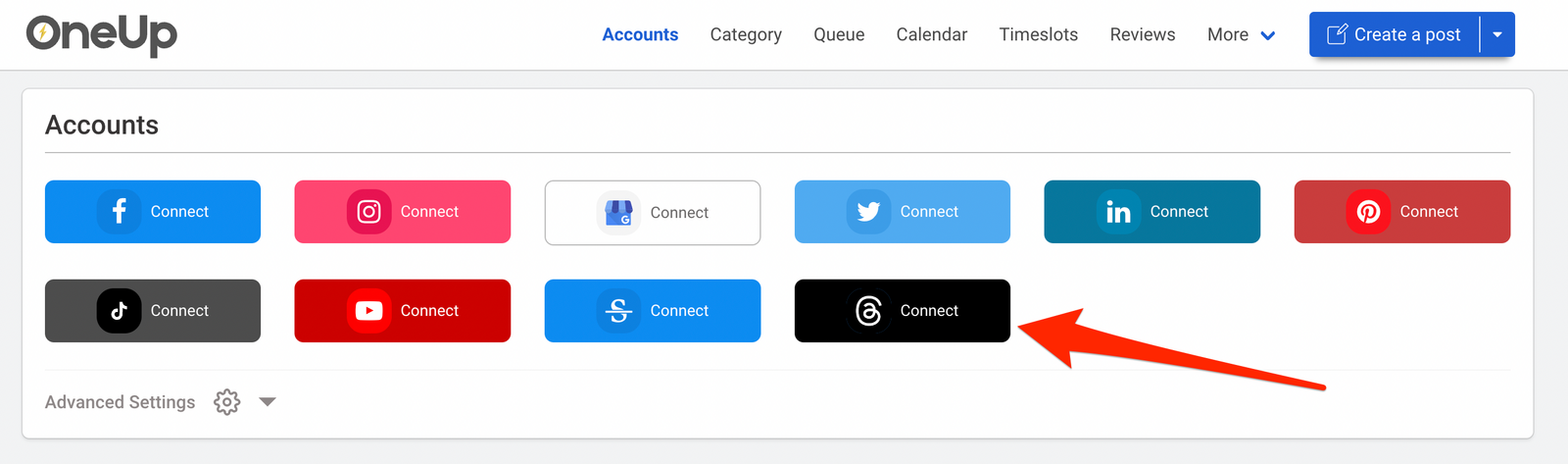 startuptile Schedule posts on Threads by OneUp-Schedule posts on Threads (the new social network by IG)