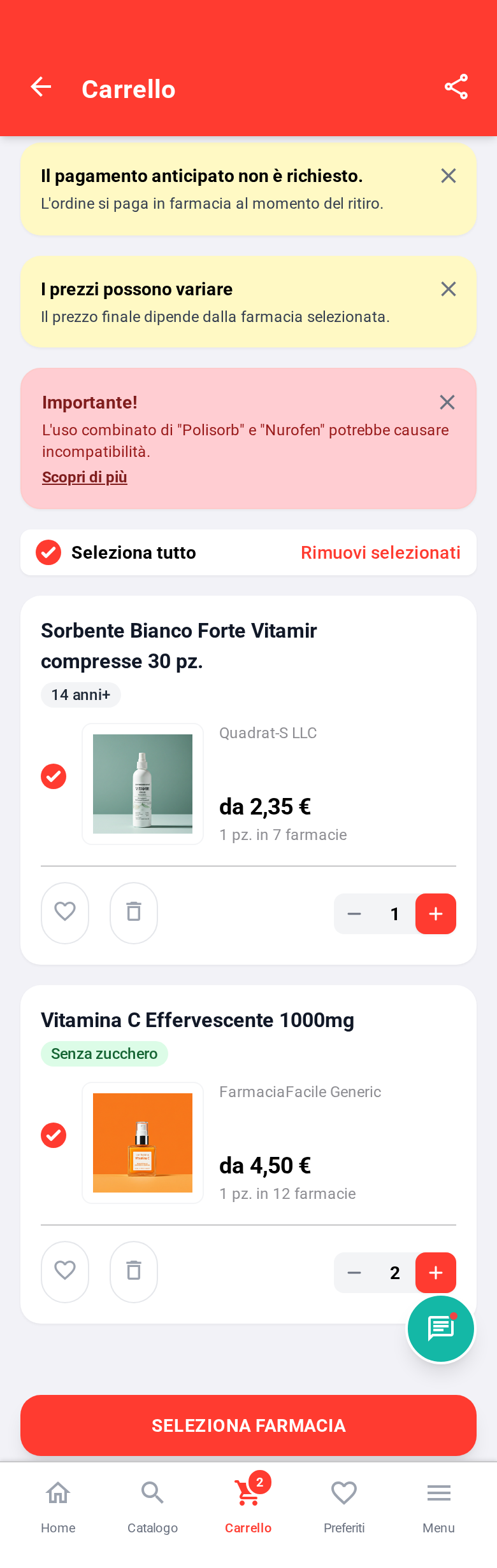 FarmaciaFacile - Screenshot 3 showing product features and functionality