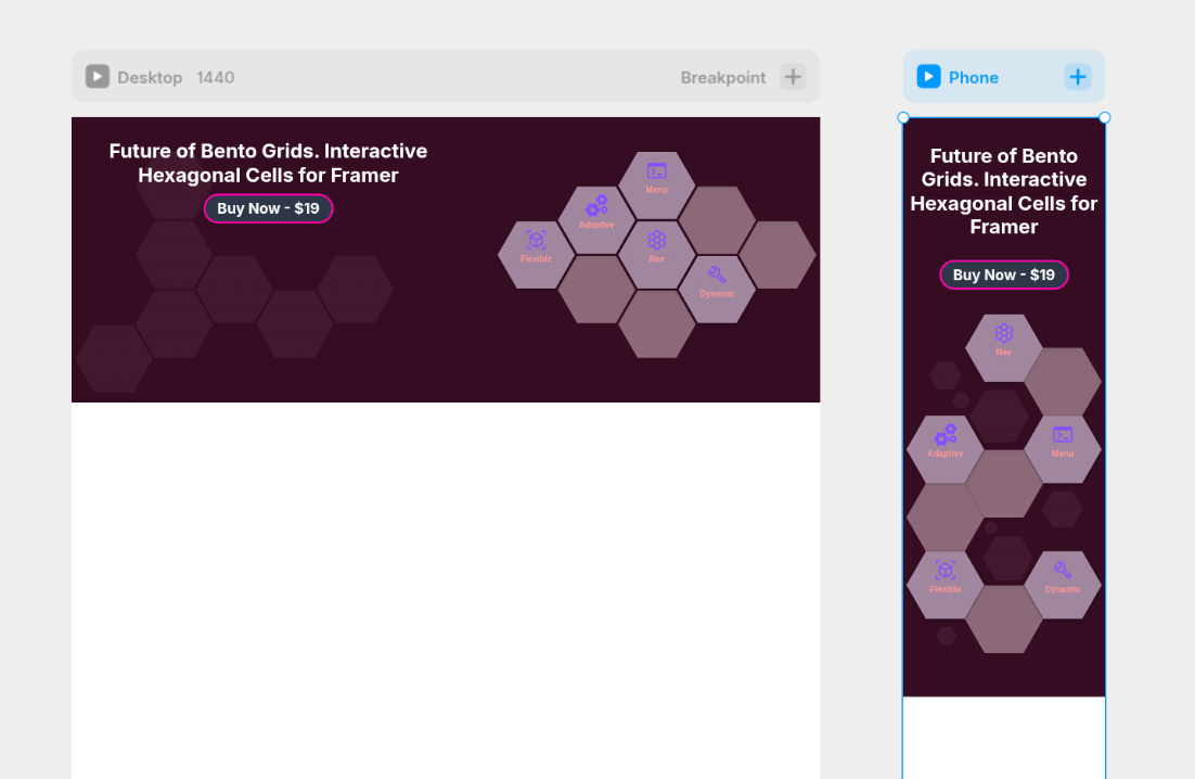 Hex Bento Grid gallery image