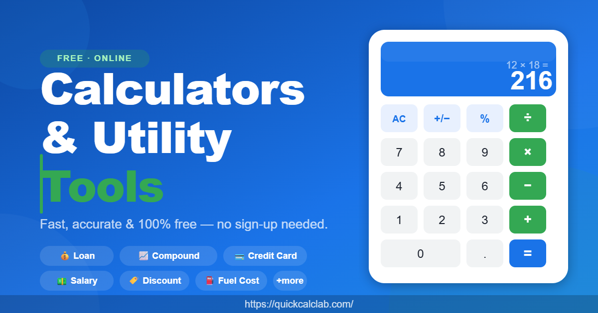 Free Online Calculators & Utility Tools gallery image