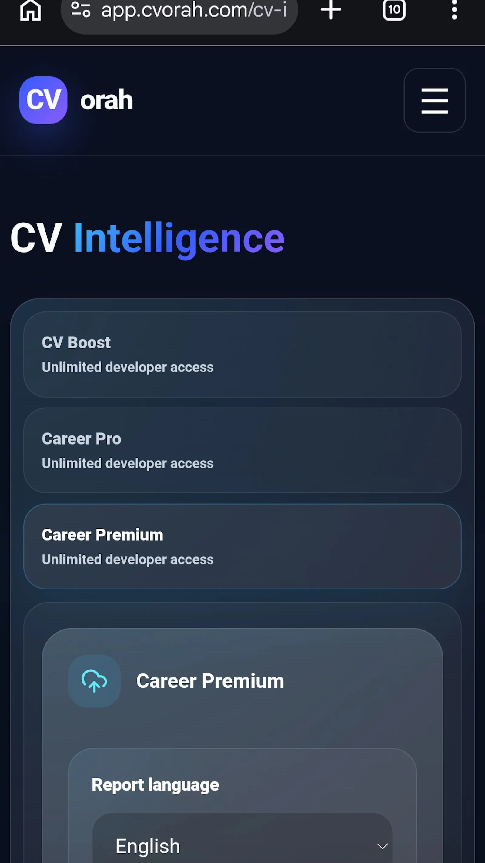CVorah screenshot 2