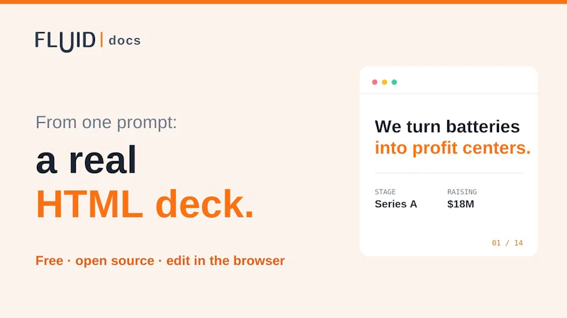 FluidDocs Deck Builder screenshot 1 (video preview)