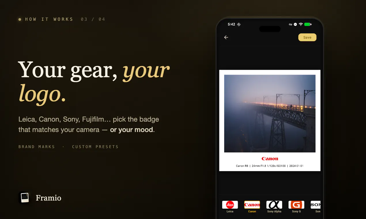 Framio — EXIF Photo Frames gallery image
