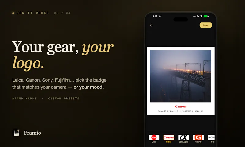Framio — EXIF Photo Frames screenshot 4